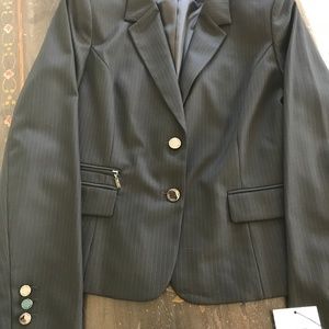 Women's Calvin Klein Black Pin Stripe Suite Jacket